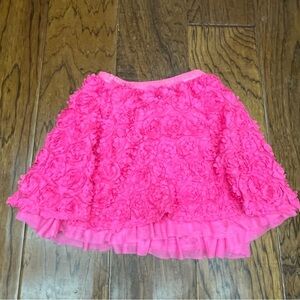 1989 place kids neon pink floral skirt